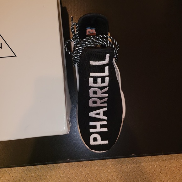 Men's Adidas PW x CC HU NMD - Size 10- Black/White - Pharrell / Chanel - Picture 3 of 4